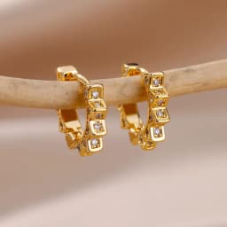 Triangle Zircon Hoop Earrings For Women Stainless Steel Earring Luxury New in Design Wedding 2023 Trending Jewelry aretes mujer