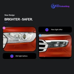 AKD Head Lamp for Ford Ranger LED Headlight 2016-2020 Headlights Ranger DRL Turn Signal High Beam Angel Eye Projector Lens