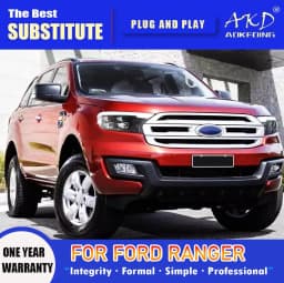 AKD Head Lamp for Ford Ranger LED Headlight 2016-2020 Headlights Ranger DRL Turn Signal High Beam Angel Eye Projector Lens