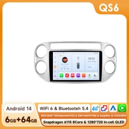Hizpo AI Voice Android Auto Radio for VW Volkswagen Tiguan 1 NF 2006 2008-2016 4G Car Multimedia GPS 2din Wireless CarPlay 6115