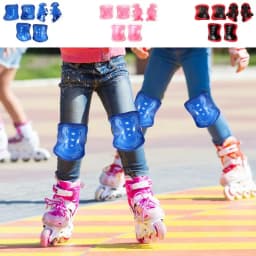 Kids Protective Gear Set Knee Elbow And Wrist Pads Set Knee Elbow And Wrist Pads Kit For Roller Skates Cycling Skateboard Inline