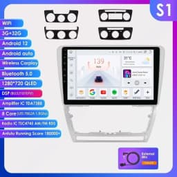 Hizpo Android 13 Car Radio For Skoda Octavia 2 A5 2008 - 2013 Multimedia Player Navigation GPS 2 Din Carplay Stereo Speaker RDS