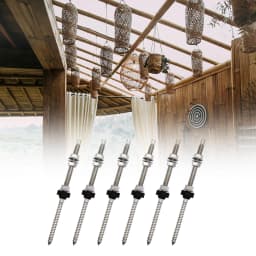6/10Sets of SUS304 Stainless Steel Solar Hanging Bracket Bolt Set for Solar Panel Mount Kit for Any Wooden Beams