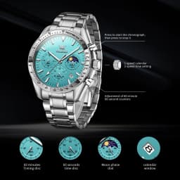 OLEVS Original Luxury Brand Watch Men 2024 NEW Multifunctional Chronograph Waterproof Luminous Trend Men's Wristwatches