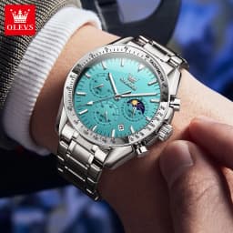 OLEVS Original Luxury Brand Watch Men 2024 NEW Multifunctional Chronograph Waterproof Luminous Trend Men's Wristwatches