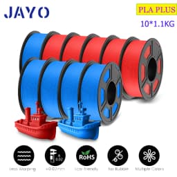 JAYO PLA/PETG/ABS/PLA PLUS/PLAMeta/PLAMATTE Filament 3D Print 1.75mm 10 Rolls 100% No Bubble FDM 3D Printer Materials DIY Gift