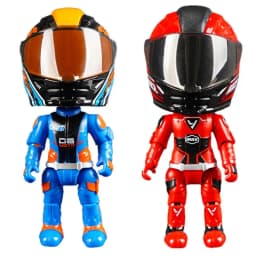 Transforming Motorcycle Doll Boy Toys Motorcycle Model 3D Q Version Collectible Figurines Motorcycle Rider Transformation Toy