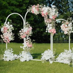 3pcs Metal Backdrop Stand Set Wedding Arch Frame Birthday Party Decorative Arch for Wedding Ceremony Backdrop