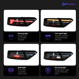 Tail Lamp For Car Audi A5 2013-2016 A5 Tail Lights Led Fog Lights DRL Day Running Light Tuning Car Accessories