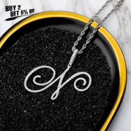 JINAO NEW Fashion Cursive Letters A-Z Pendant& Necklace Hip Hop Cubic Zircon Charm jewelry for Men Women Gifts