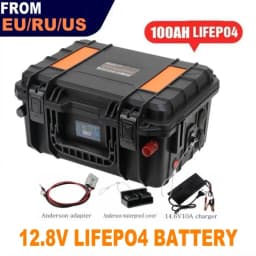 12V Lifefoe4 Battery 100AH Rechargeable Battery Pack 100ah With USB Cigarette Lighter Lithium Iron Phosphat RV Camping Battery