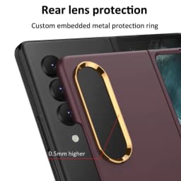 For Samsung Galaxy Z Fold 4 Ultra Thin Color Contact Lens Plated Metal Frame All-inclusive Protection Folding Cell Phone Cover