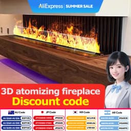 3D Atomized Fireplace Decoration With Colorful Flame ECO Decorative Fire Mist Intelligent Indoor Electric Water Vapor Fireplace