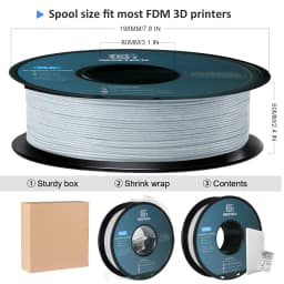 Geeetech Like Marble PLA 3D Printer Filament Plastic 1kg 1.75mm, Tangle-Free, 3D Printing Wire Materials Vacuum Packaging