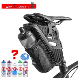 ROCKBROS Rainproof Bike Saddle Bag Bicycle Rear Bags With Water Bottle Pocket Bicycle Reflective Pouch Back Seat Tail Bag