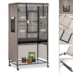 Parrot Cage Cover Shade Good Night Blackout 51 X 38 X 23.5 Inch Thin Lightweight Breathable Small Animal Cages Cover Pet