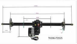 TDPRO 40‘’ Rear Drive Axle +72V 1500W Electric Differential Motor ATV UTV Go Kart Quad