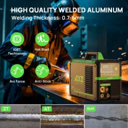 AC/DC TIG Welder 200A Pulse AIT200P AIXZ 5 in 1 HF TIG ARC Stick Spot Welder Aluminum IGBT Inverter Welding Machine EU Plug
