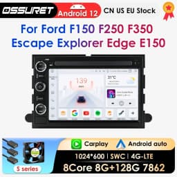 2Din AI Carplay Android Car Radio For Ford F150 F250 F350 Escape Explorer Edge E150 Mustang GPS Multimedia Player Octa Core 7862