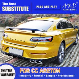 AKD Tail Lamp for VW CC Areton LED Tail Light 2019-2022 CC Areton Rear Fog Brake Turn Signal Automotive Accessories