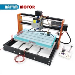 【US&EU】2024 New CNC 3018 Plus Laser Router Machine Alumina Alloy Metal Frame Upgrade Kit 42 Stepper With Limit, Emergency Stop