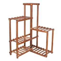 6 Tiers Wood Plant Stand Corner Plant Pot Ladder Shelf Display Rack