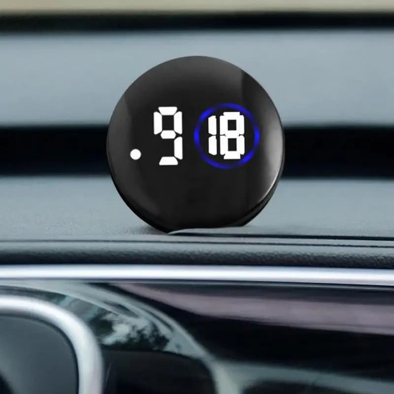Auto Dashboard Car Clocks For Dash Stick Small Digital LED Display Waterproof Motorcycle Clock Stick Watch For Car Interior