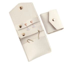 Mini Roll Foldable Jewelry Case Portable Travel Jewelry Organizer For Journey Earrings Rings Necklaces Brooches Storage Bag