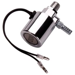 FARBIN Air Horn Solenoid Valve 1/4" NPT 12V/24V Electric Air Valve for Train Air Horn Chrome Plated Chrome Plated Metal Housing