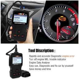 ANCEL AD310 Car Full OBD2 Diagnostic Tools OBD II Automotive Professional Auto Code Reader Scanner Check Engine Light DTC Lookup