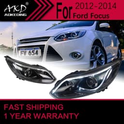 Car Lights for Ford Focus LED Headlight 2012-2014 Head Lamp Drl Projector Lens Automotive Accessories