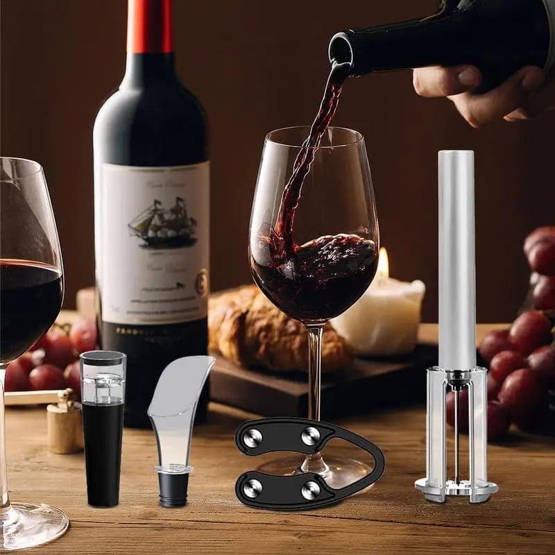 Wine Corkscrew Kits Manual 4-Piece Opener Kits Manual Wine Bottle Opener For Bartenders Waiters Home Kitchen Parties Restaurants