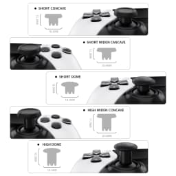 eXtremeRate ThumbsGear Interchangeable Thumbsticks for ps5 Edge Controller, Replacement Analog Thumb Sticks Caps - 6 Colors