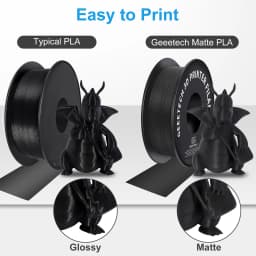 Geeetech Matte Filament PLA 1.75mm 1kg Spool (2.2lbs), 3D Printer Material Polylactic Acid, Frosted Texture, Vacuum Packaging