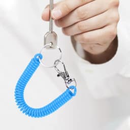 Coil Lanyard Retractable Coil Keychain Spiral Coil Lanyard Long Anti Lost Key Chain Holder For Bungee Lanyard Flexible