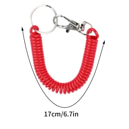 Coil Lanyard Retractable Coil Keychain Spiral Coil Lanyard Long Anti Lost Key Chain Holder For Bungee Lanyard Flexible