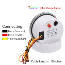 HD 85MM GPS Speedometer Odometer Gauge 0-120MPH With GPS Sensor for Marine Auto Boat Truck 7 Colors Backlight 12V/24V Car Gauges