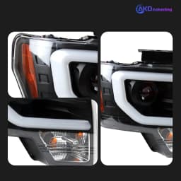 AKD Head Lamp for Ford Raptor F150 LED Headlight 2008-2014 Headlights F150 DRL Turn Signal High Beam Angel Eye Projector Lens