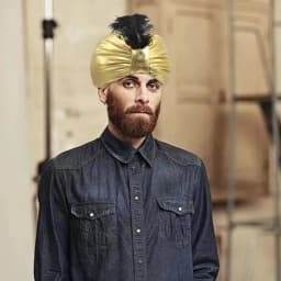 Unisex Turban Hat Sultan Aladdin Arab Vintage Headwear Novelty Arabian Costume Accessory with Feather Gem for Adults Teens