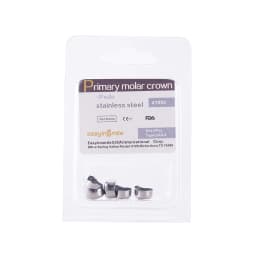 Easyinsmile Dental Crown Kids Primary Molar Ionomer Refill Stainless Steel Upper/Lower Left/Right Teeth 1st/2nd Crowns Cements