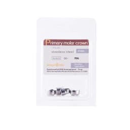 Easyinsmile Dental Crown Kids Primary Molar Ionomer Refill Stainless Steel Upper/Lower Left/Right Teeth 1st/2nd Crowns Cements