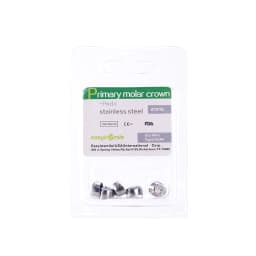 Easyinsmile Dental Crown Kids Primary Molar Ionomer Refill Stainless Steel Upper/Lower Left/Right Teeth 1st/2nd Crowns Cements