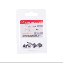 Easyinsmile Dental Crown Kids Primary Molar Ionomer Refill Stainless Steel Upper/Lower Left/Right Teeth 1st/2nd Crowns Cements