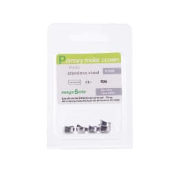 Easyinsmile Dental Crown Kids Primary Molar Ionomer Refill Stainless Steel Upper/Lower Left/Right Teeth 1st/2nd Crowns Cements
