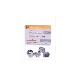 Easyinsmile Dental Crown Kids Primary Molar Ionomer Refill Stainless Steel Upper/Lower Left/Right Teeth 1st/2nd Crowns Cements