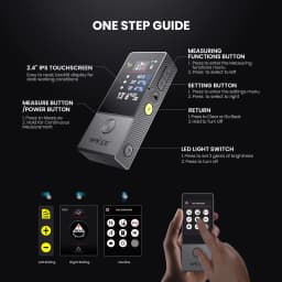 MiLESEEY D9 Pro Laser Distance Measure, World’s 1st Laser Measure with Visual Aligning, 100M Bluetooth Laser Measure Tape