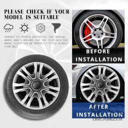 4PCS Hub Cap Performance Replacement Wheel Cap Automobile Full Rim For Universal 15 Inch Rim Size Car Car Wheel Wall Decor