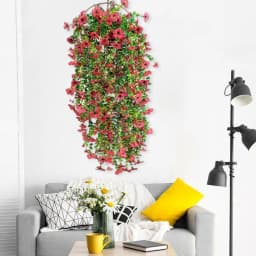 Butterfly Orchid Artificial Flowers Wall Orchid Bunches Fake Flowers String UV Resistant Fake Silk Orchid Decorative Garland