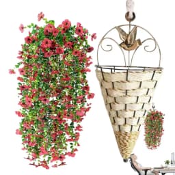 Butterfly Orchid Artificial Flowers Wall Orchid Bunches Fake Flowers String UV Resistant Fake Silk Orchid Decorative Garland