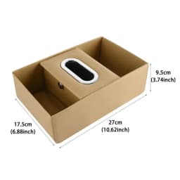 Car Armrest Storage Box Organizer Auto Armrest Organizer Box For Tissue Metal Drawing Port Design Vehicle Storage Tool For